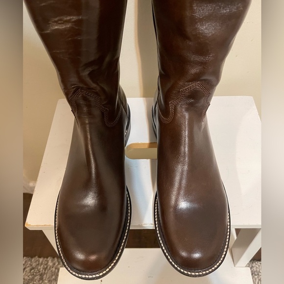 NWT Alberta Boots Brown Cowhide Over the knee Round Toe Boots Women Size  9 US - Picture 5 of 9